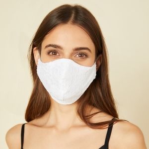 Cosabella White Lace V-shaped Facemask Brand New